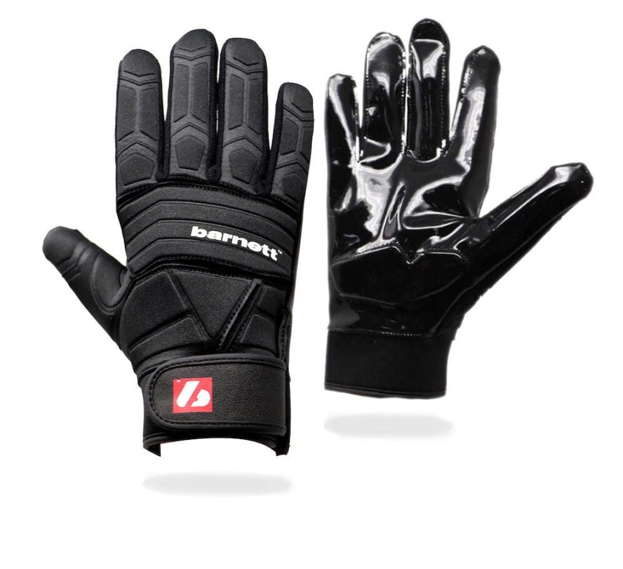 Rękawice do futbolu amerykańskiego linemen pro, OL,DL, czarne FLG-03