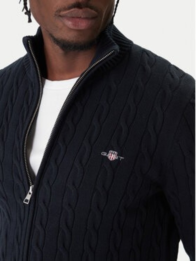 Gant Kardigan 8050604 Granatowy Slim Fit