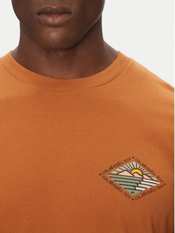 Quiksilver T-Shirt EQYZT08038 Brązowy Regular Fit