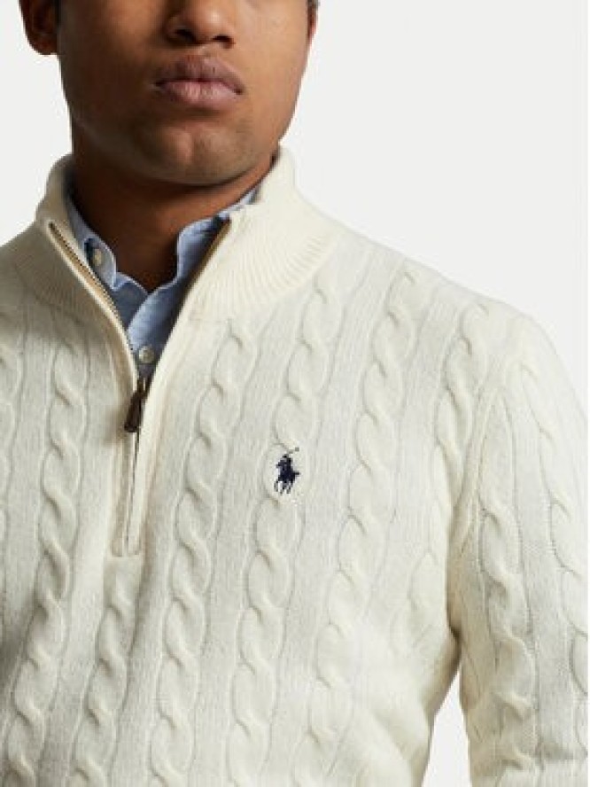 Polo Ralph Lauren Sweter 710876766001 Écru Regular Fit