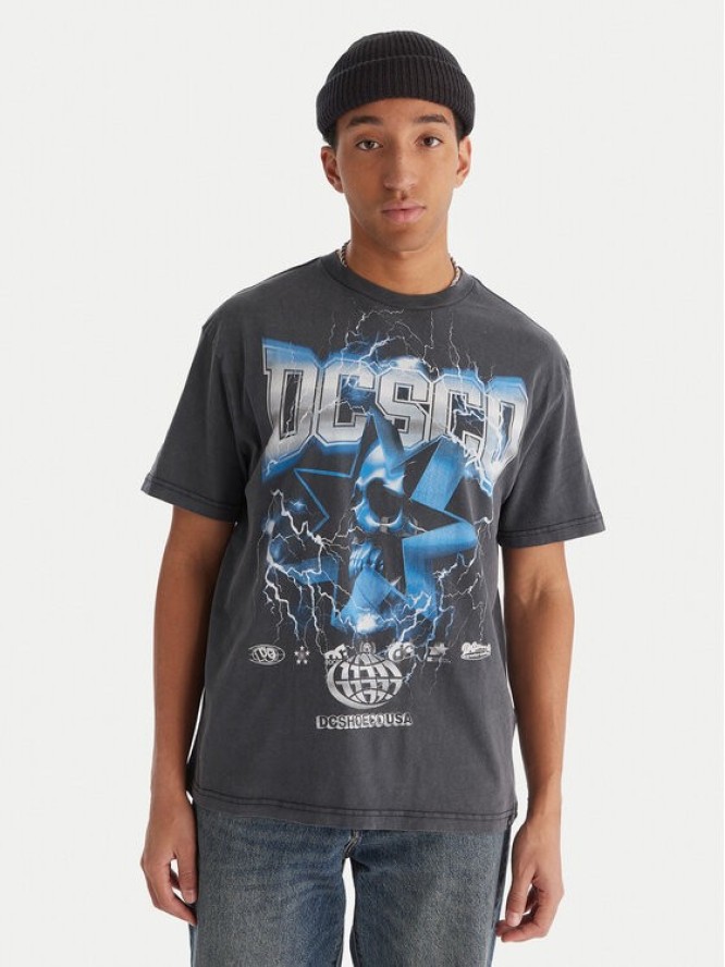 DC Shoes T-Shirt Skull Shock EDYZT0435 Czarny Regular Fit