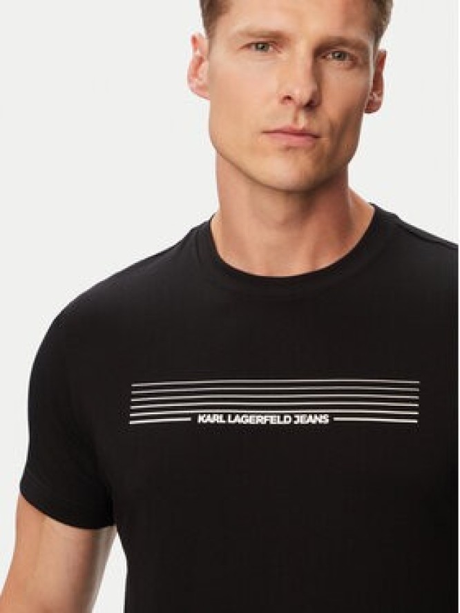 Karl Lagerfeld Jeans T-Shirt B3M17001 Czarny Slim Fit