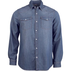 Koszula z długim rękawem Kariban Denim