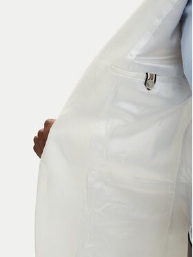 BOSS Marynarka Hutson Peak 262 50561857 Biały Slim Fit