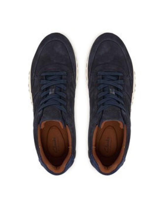 Clarks Sneakersy Radwell Tie 26186565 Granatowy