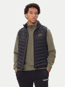 Napapijri Kamizelka A-Lapaz V NP0A4IA6 Czarny Regular Fit
