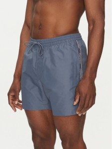 Calvin Klein Swimwear Szorty kąpielowe KM0KM01109 Niebieski Regular Fit