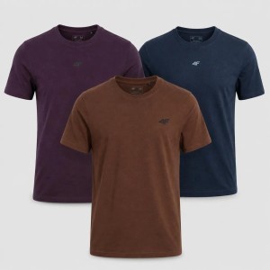 KOMPLET KOSZULEK MĘSKICH 4F ZESTAW T-SHIRT 3PAK