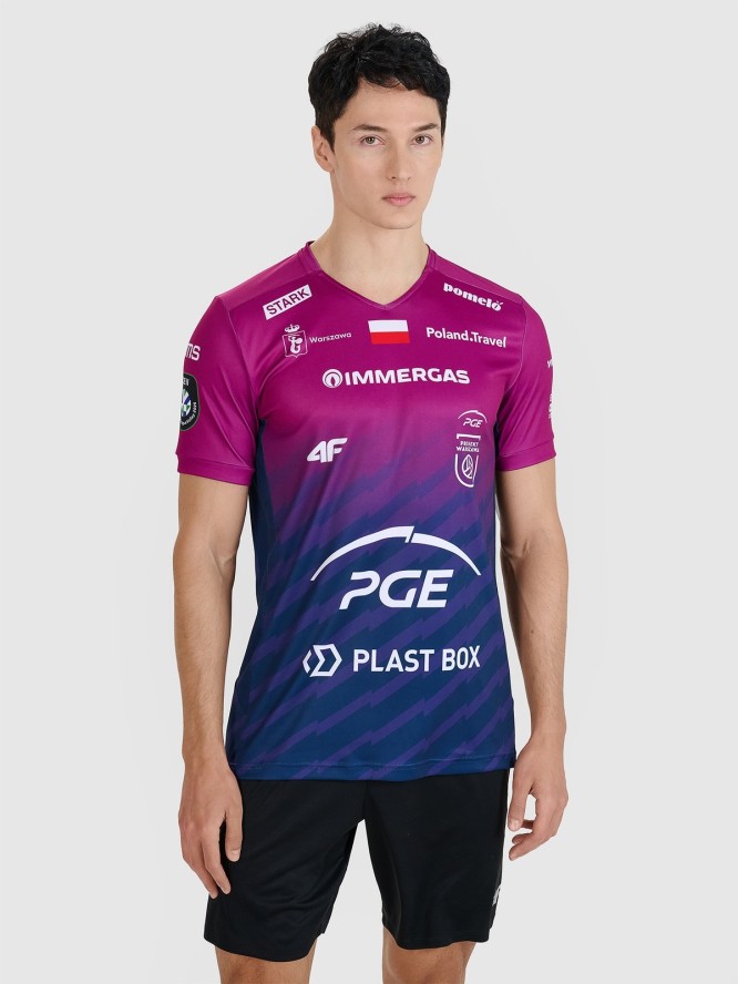 4F Koszulka meczowa replika wyjazdowa Liga Mistrzów CEV z sezonu 2024/25 męska 4F x Projekt Warszawa - multikolor XS