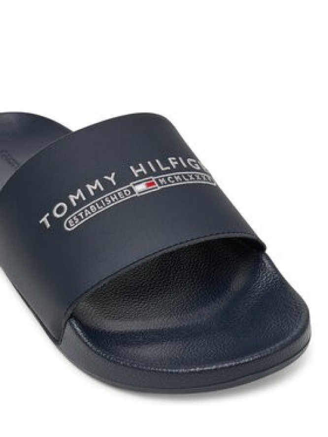 Tommy Hilfiger Klapki Raised Pool Slide FM0FM05761 Granatowy