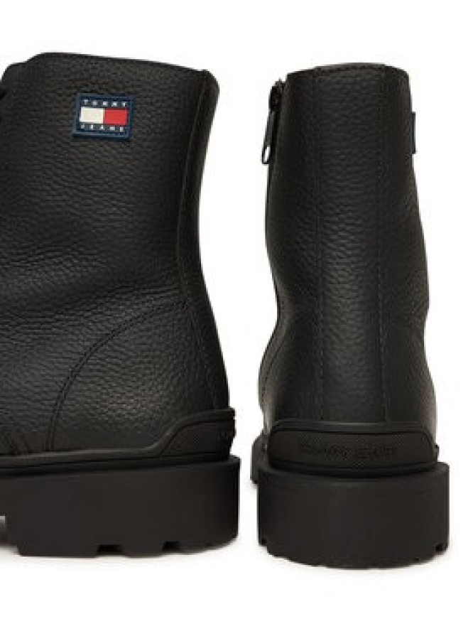 Tommy Jeans Trzewiki Tjm Lace Up Tumbled High EM0EM01631 Czarny