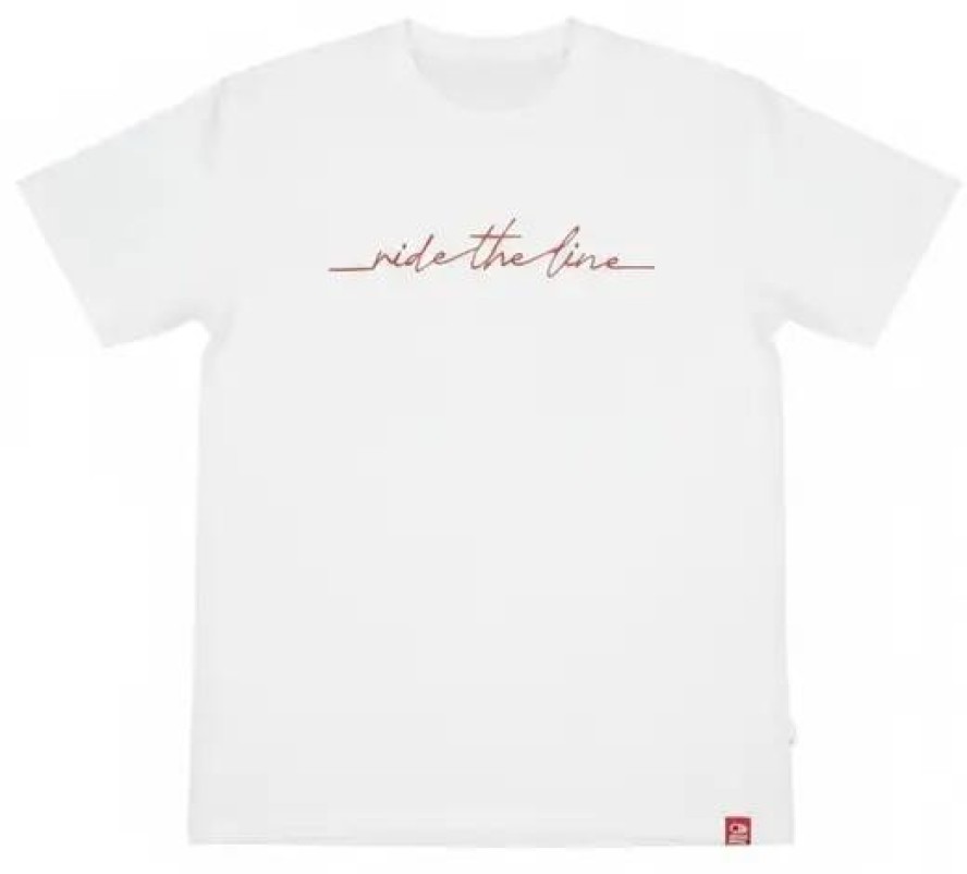 Odzież T-shirts unisex SkatePro RIDE THE LINE Koszulka - M - Biały
