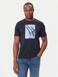 BOSS T-Shirt Te_Animali 50546362 Granatowy Regular Fit
