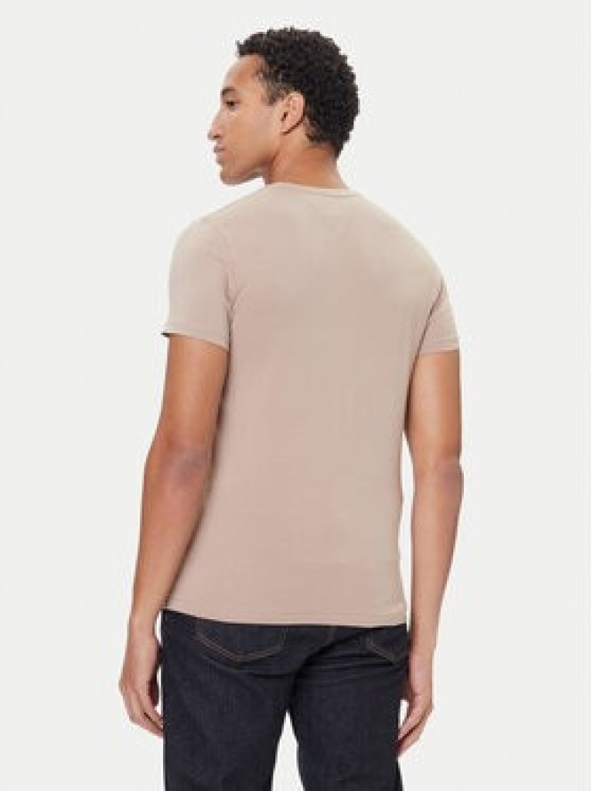 Tommy Hilfiger T-Shirt MW0MW10800 Beżowy Slim Fit