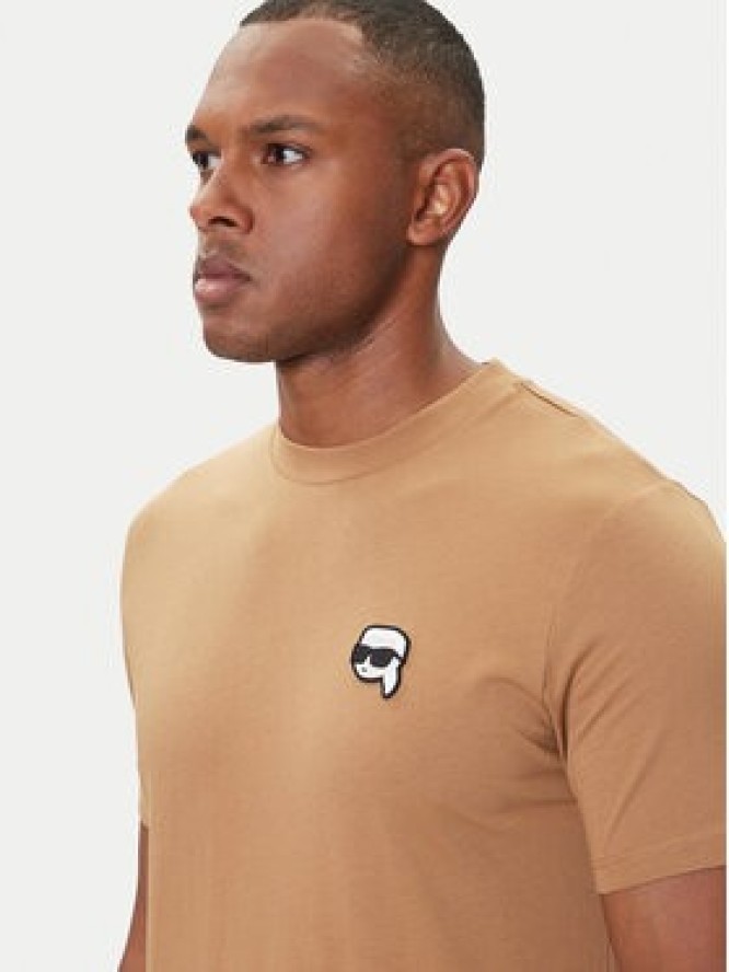 KARL LAGERFELD T-Shirt 755710 554224 Beżowy Regular Fit