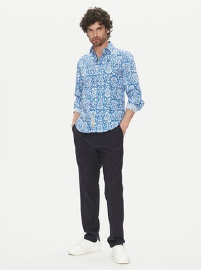 La Martina Koszula Aspen MAC003 PP719 Niebieski Regular Fit