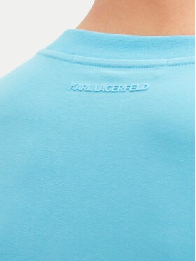 KARL LAGERFELD T-Shirt 755750 552221 Turkusowy Regular Fit