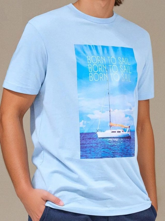 Koszulka z nadrukiem - niebieski