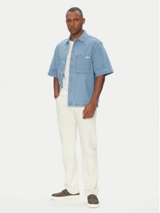 Calvin Klein Jeans Koszula jeansowa Bowler J30J327512 Niebieski Relaxed Fit