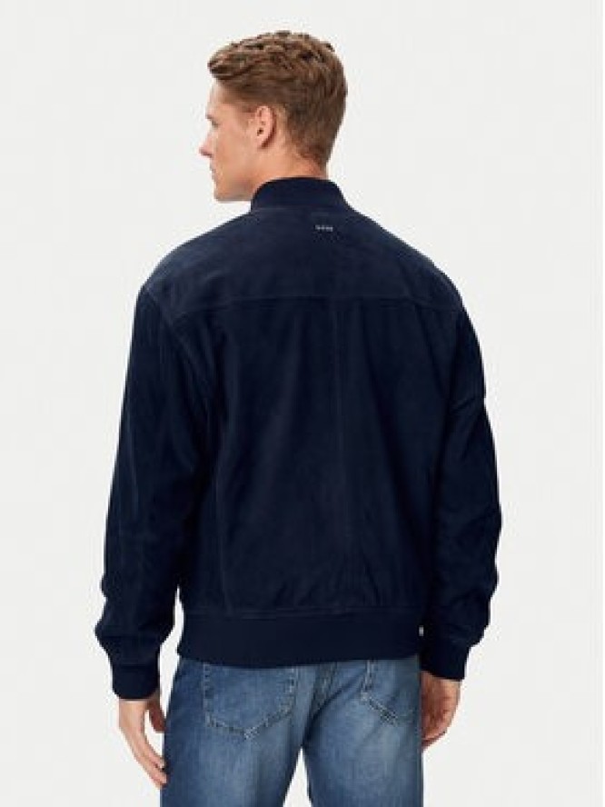 BOSS Kurtka skórzana Jonorve 50562519 Granatowy Regular Fit