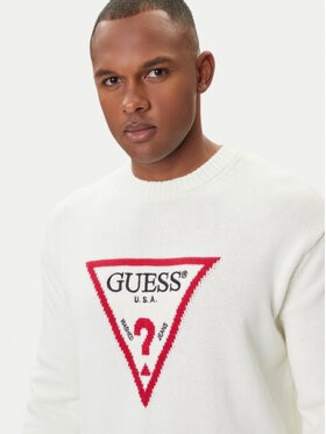 Guess Jeans Sweter M4BR32 Z3HM1 Écru Regular Fit
