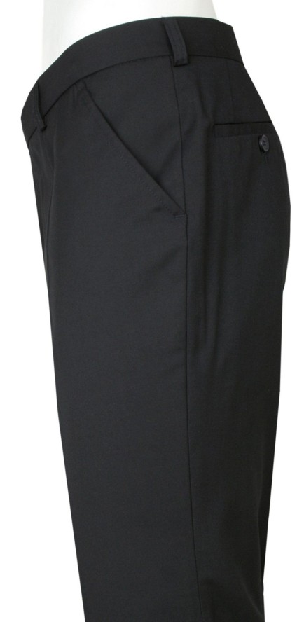 Eleganckie Czarne Spodnie - Wizytowe - Zwężane Nogawki - CASINO