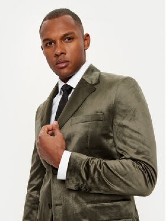 Jack & Jones Garnitur Velvet 12271528 Zielony Slim Fit