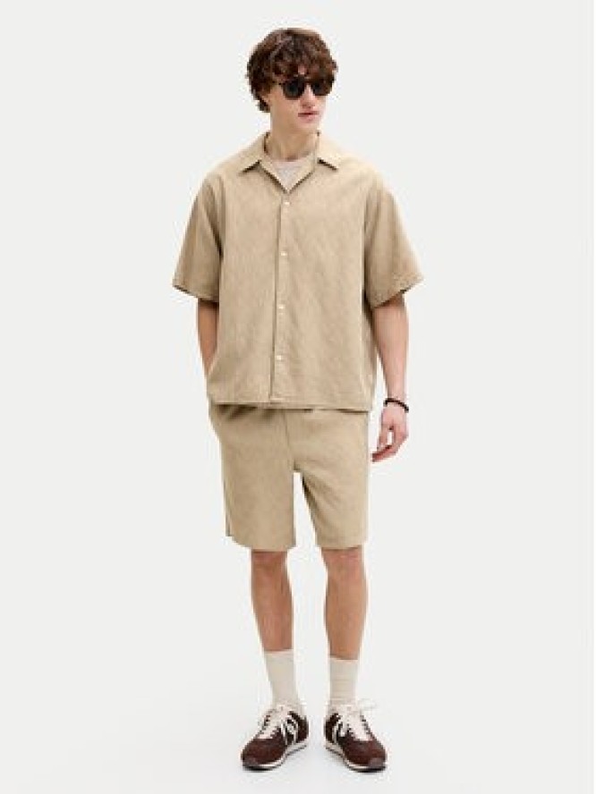 Jack & Jones Koszula Montauk 12293555 Beżowy Regular Fit