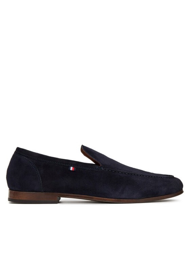 Tommy Hilfiger Półbuty Hilfiger Flexible Suede Loafer FM0FM05496 Granatowy