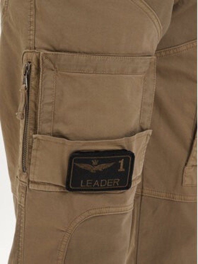Aeronautica Militare Spodnie cargo 261PA1387UCT01493 Khaki Regular Fit