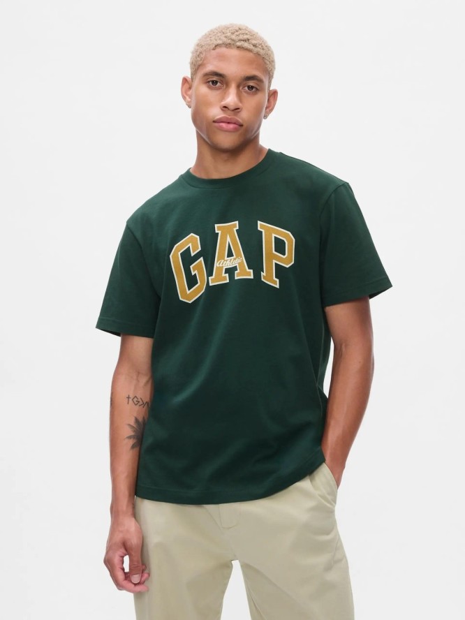 T-SHIRT MĘSKI KOSZULKA 1 BAWEŁNA GAP ATHLETIC ZIELONY