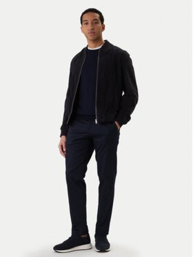 BOSS Kurtka skórzana H-Muller 50543213 Granatowy Regular Fit