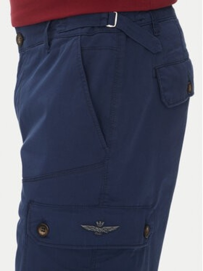 Aeronautica Militare Szorty materiałowe 251BE257CT3510 Granatowy Regular Fit