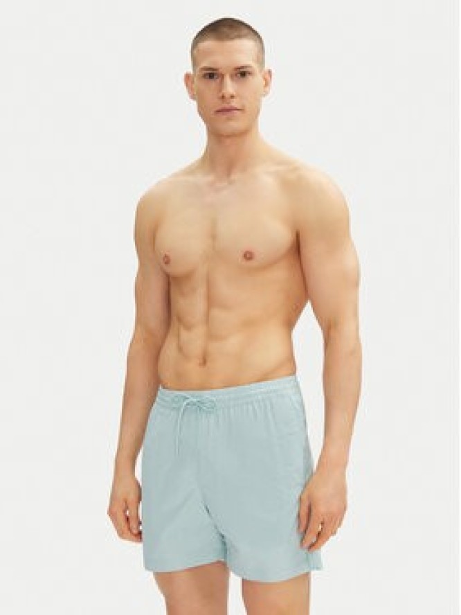 Calvin Klein Swimwear Szorty kąpielowe KM0KM01109 Niebieski Regular Fit