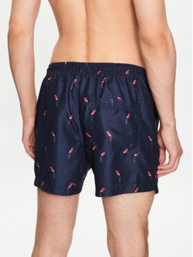 Brave Soul Szorty kąpielowe MSRT-PARROT Granatowy Regular Fit