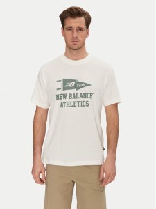 New Balance T-Shirt MT51924 Biały Relaxed Fit