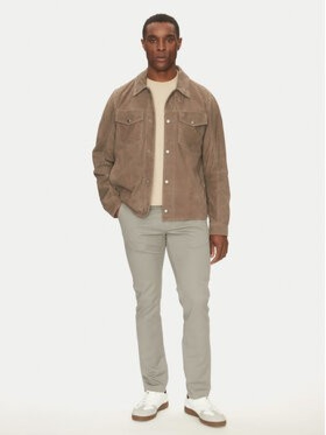 JOOP! Jeans Kurtka skórzana 15 Georg 80000766 Beżowy Regular Fit