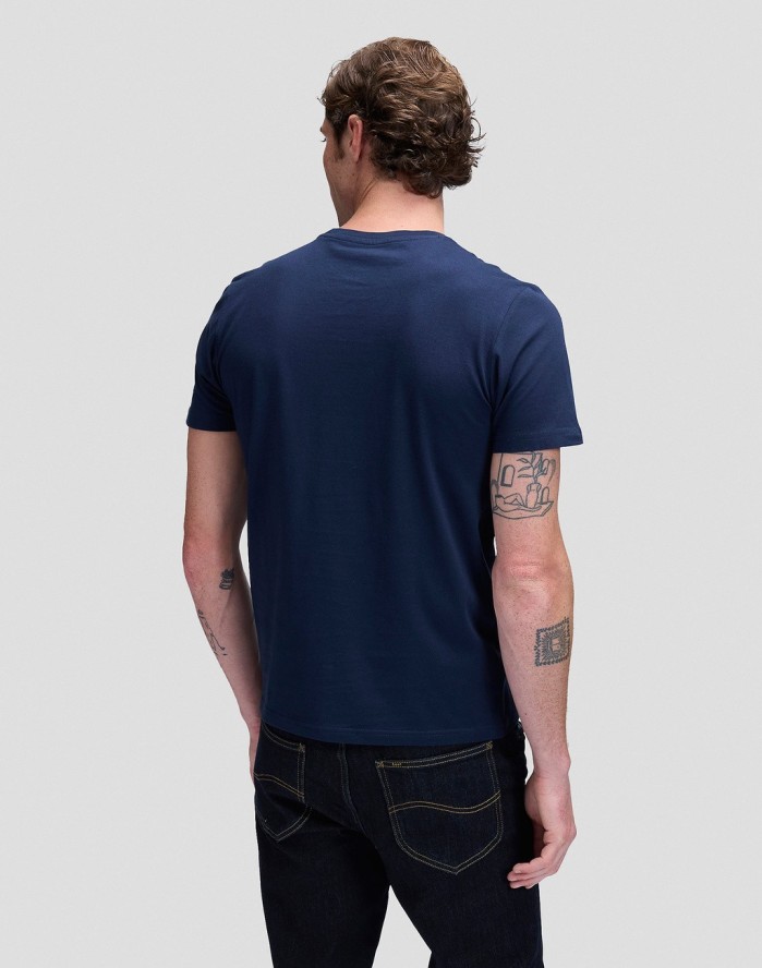MĘSKA KOSZULKA LEE SMALL LOGO TEE RIVET NAVY 112376517