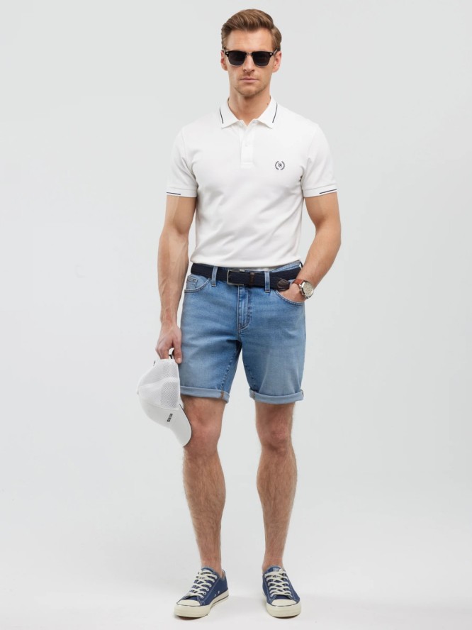 Szorty męskie jeansowe niebieskie Aden 255