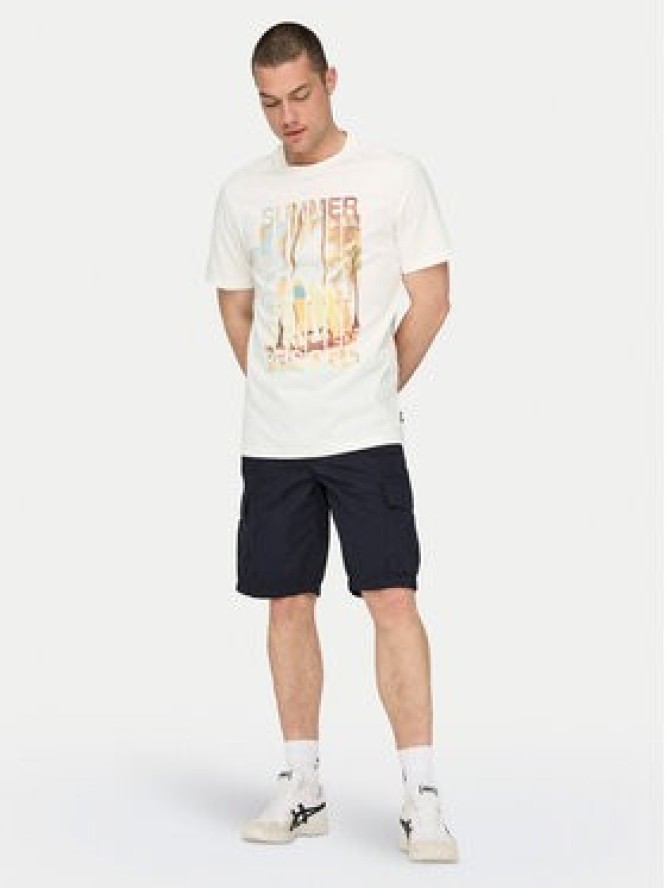 Only & Sons T-Shirt Magdy 22029454 Biały Regular Fit
