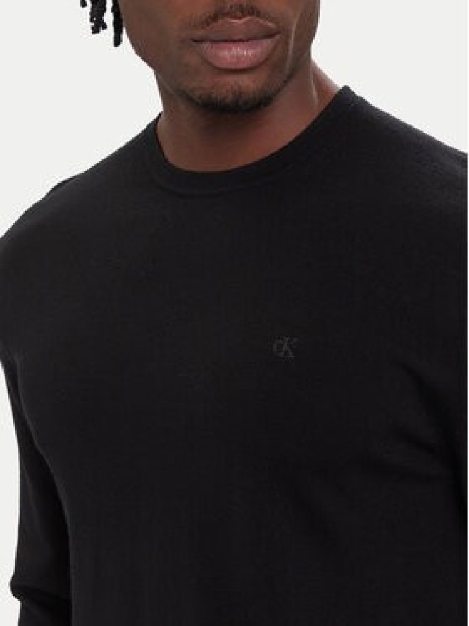 Calvin Klein Sweter LV04LB305G Czarny Regular Fit