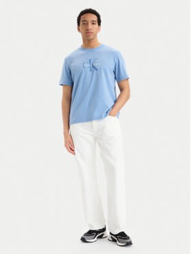 Calvin Klein Jeans T-Shirt SS 20S LV04RG832G Niebieski jasny Regular Fit