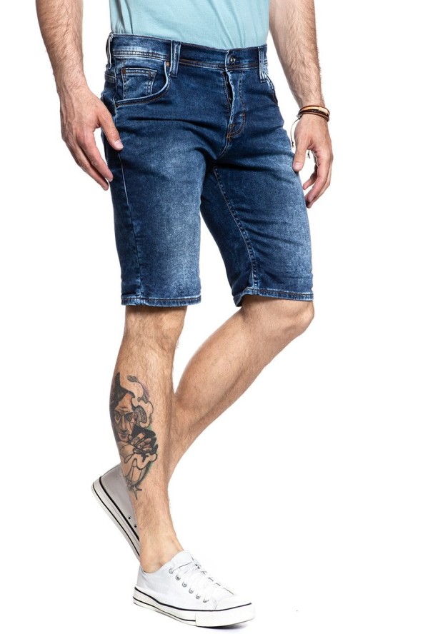 SPODENKI MĘSKIE MUSTANG Chicago Short DENIM BLUE 1007113 5000 683