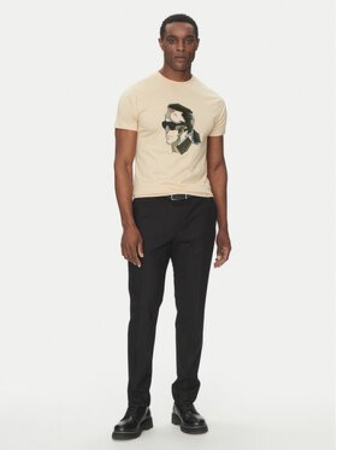 KARL LAGERFELD T-Shirt 755067 552241 Beżowy Regular Fit