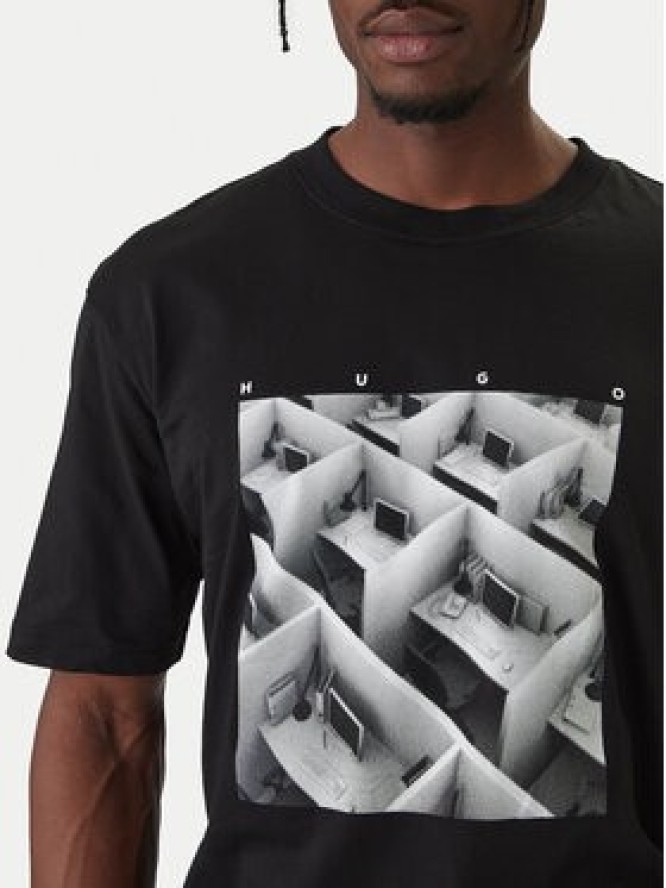 HUGO T-Shirt Dodger 50553330 Czarny Regular Fit