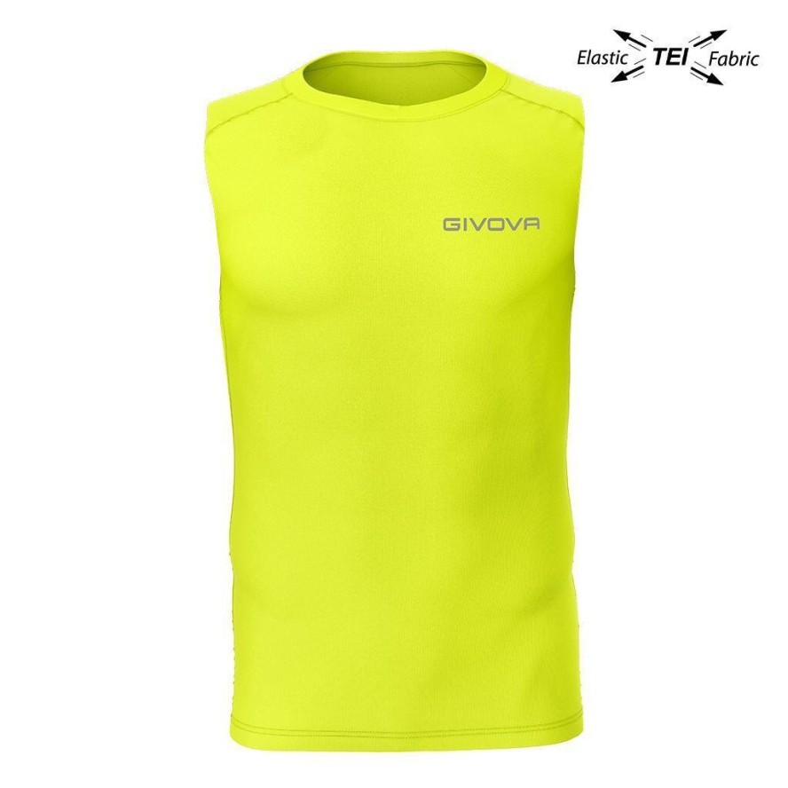 Givova Technical Corpus 1 Elastyczny podkoszulek na ramiączkach Fluo Żółty 2xl