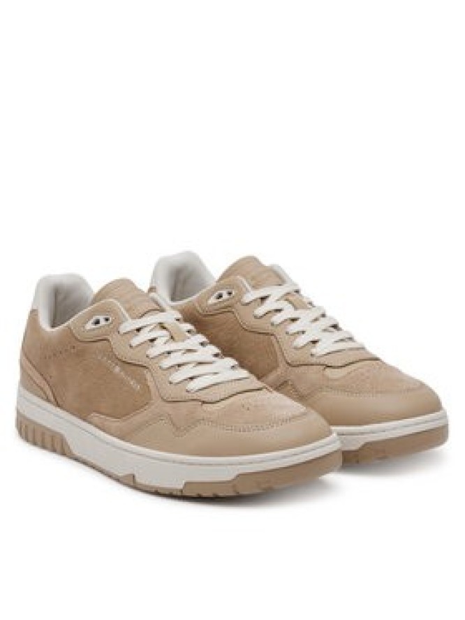 Tommy Hilfiger Sneakersy Th Basket Better Premium Mix FM0FM05417 Beżowy