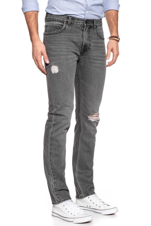 JEANSY MĘSKIE LEE RIDER GREY TRASHED L73DFFIH 112120363