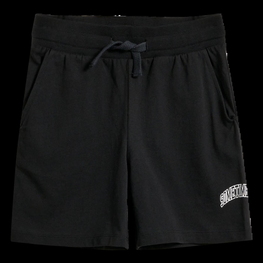 hummel stmOCEAN SHORTS w miękkim dżerseju z bawełny ekologicznej – BLACK