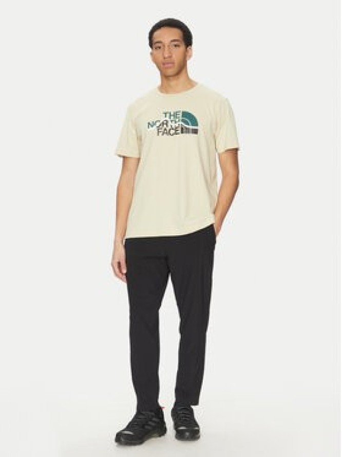The North Face T-Shirt Mountain Line NF0A87NT Beżowy Regular Fit